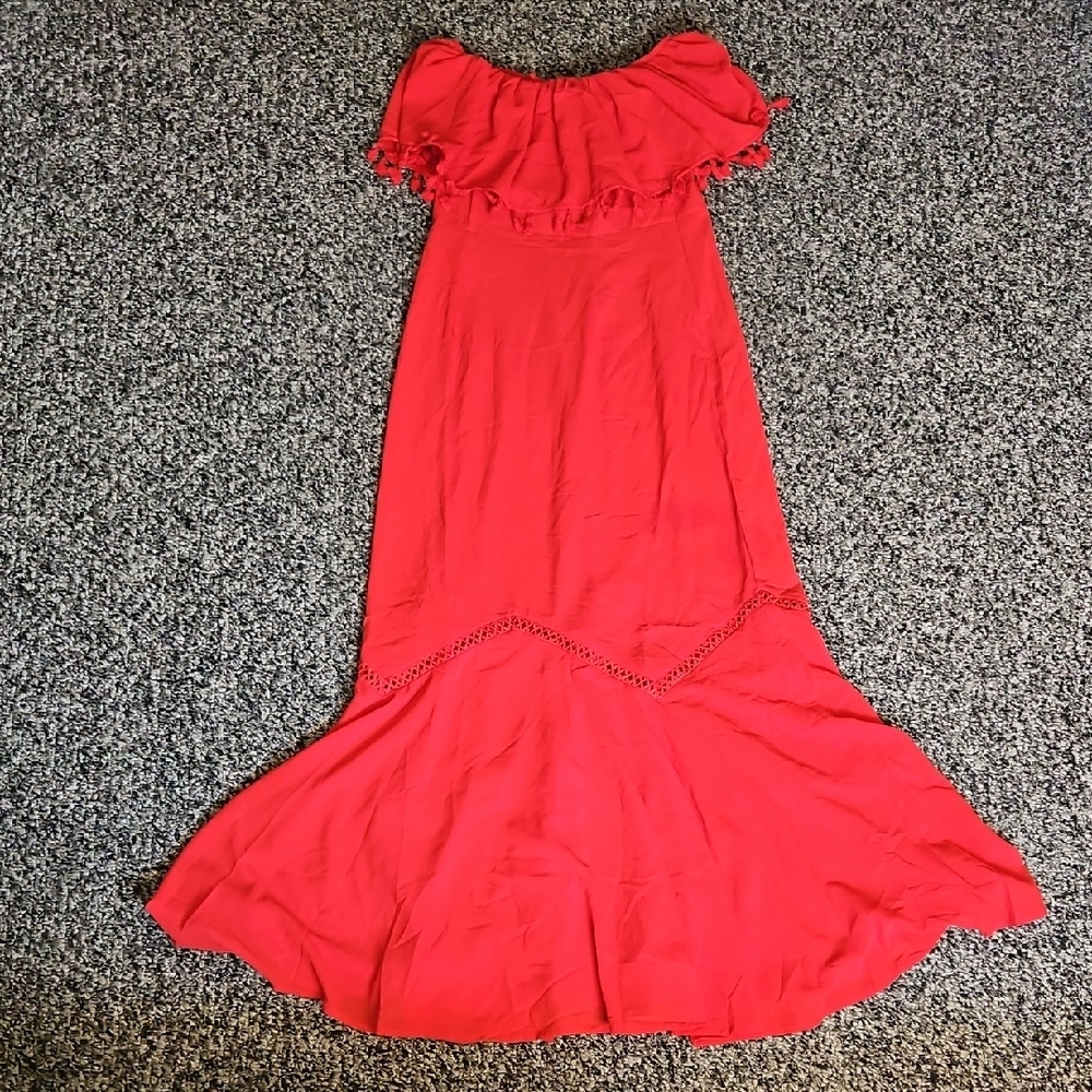 Red Off-Shoulder Dress